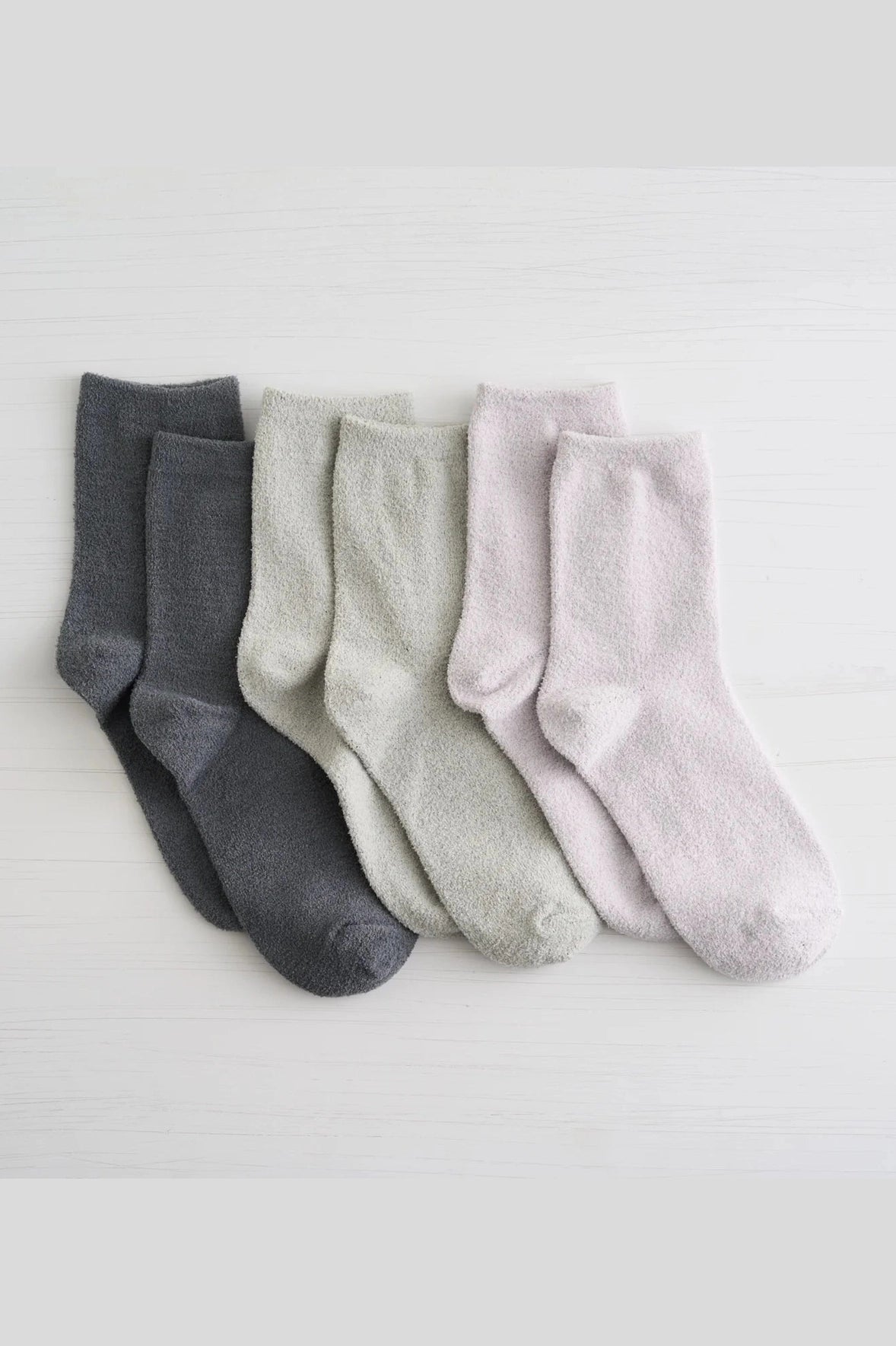 Womens Powder Cozy Quarter Crew Sock - 3PK