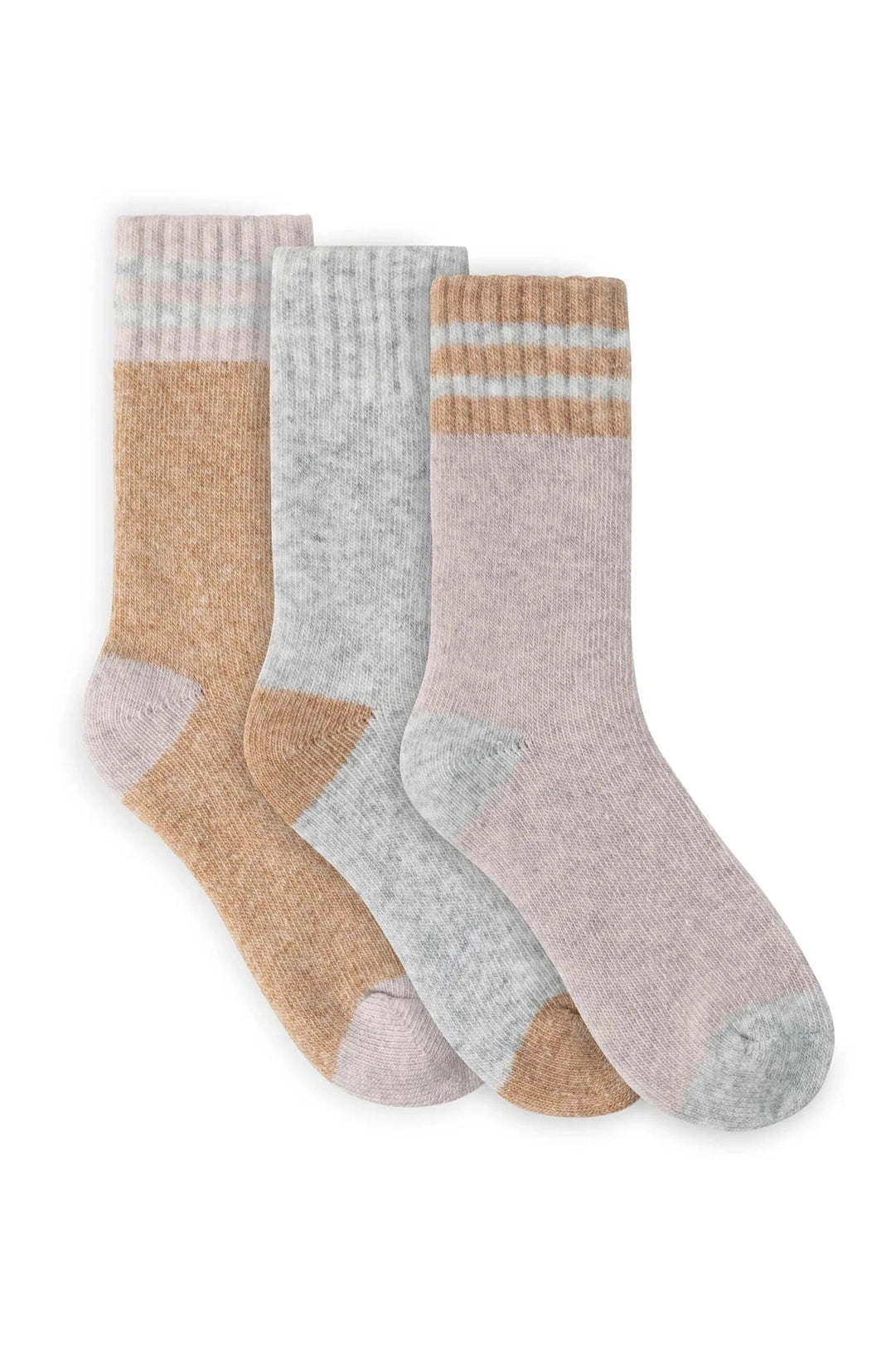 Womens Rugby Wool Crew Sock - 3PK