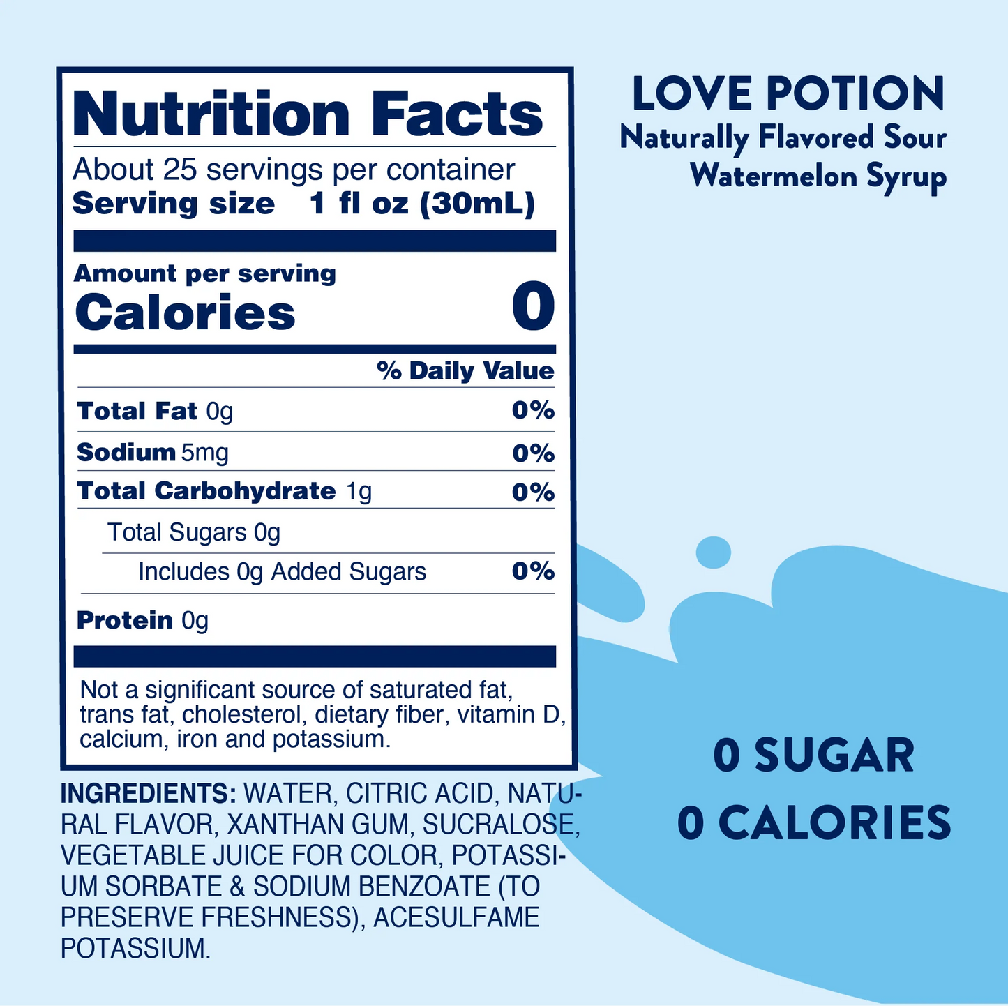Sugar Free Love Potion Syrup | Sugar Free Sour Watermelon Syrup