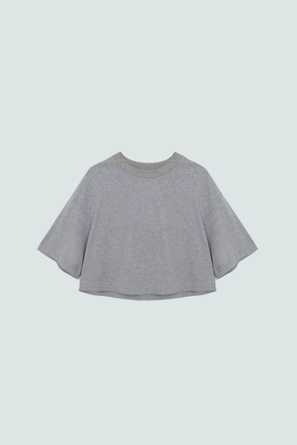 MAE Cropped Tee | Heather Grey