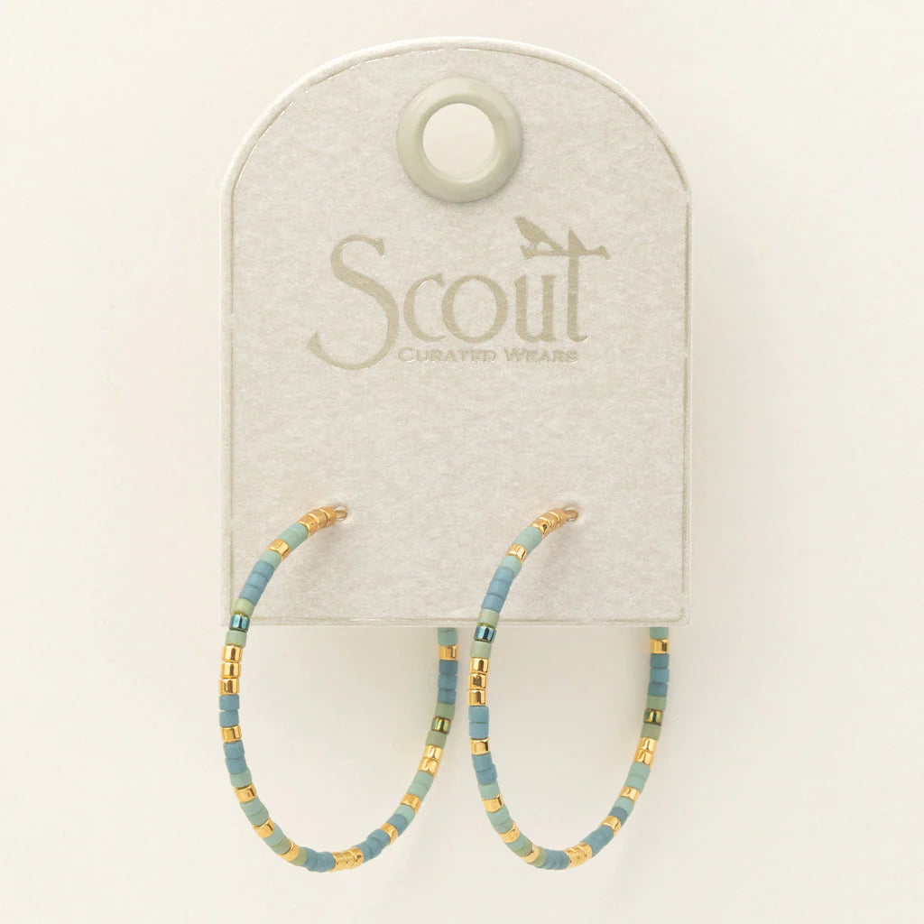Chromacolor Miyuki Small Hoop | Turquoise Mint/Gold