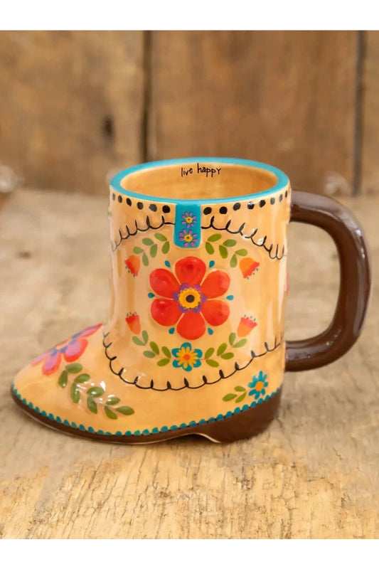 Folk Art Coffee Mug - Cowboy Boot