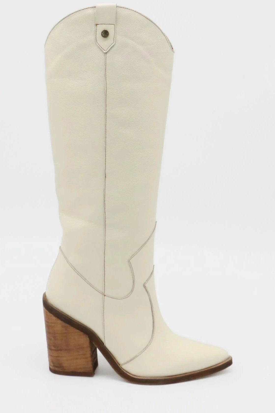 Macao Western Cowboy Boots | Off-White Leather
