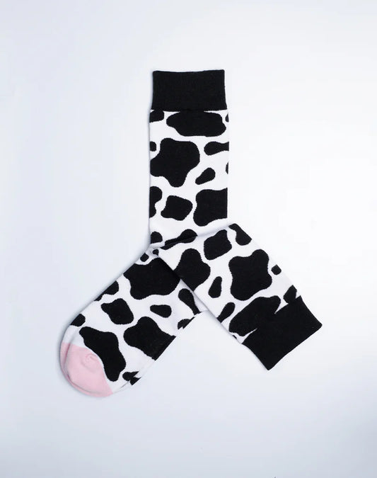 Women's Cowprint Animal Crew Socks