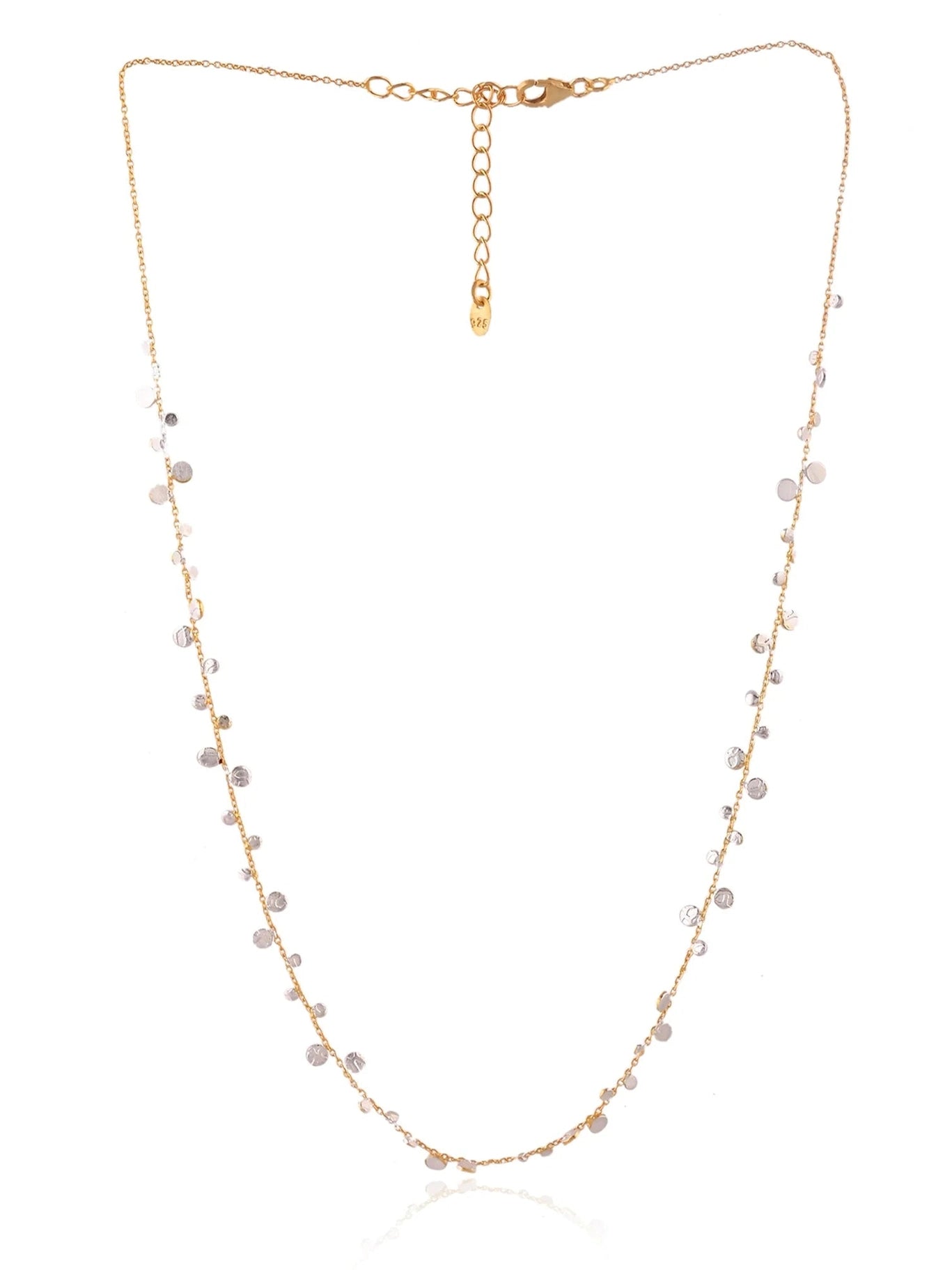 Silver and Rhodium Dot Necklace