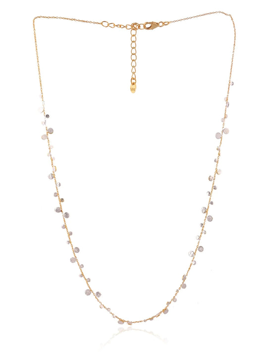 Silver and Rhodium Dot Necklace