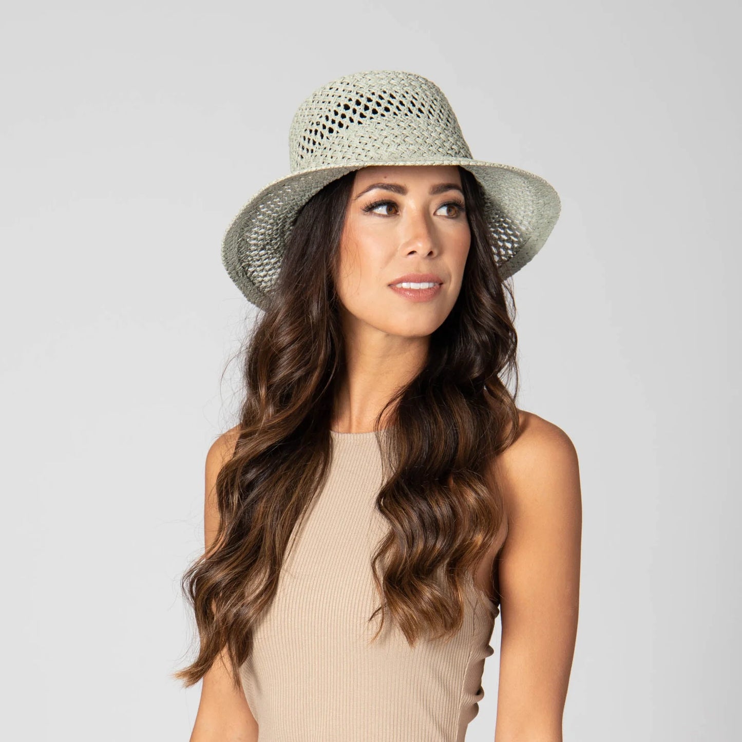 In the Clouds - Woven Paper Bucket Hat with Ventilation
