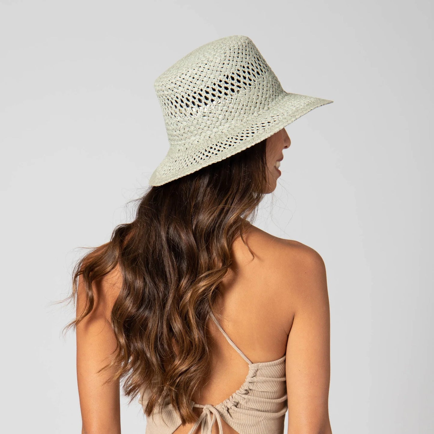 In the Clouds - Woven Paper Bucket Hat with Ventilation
