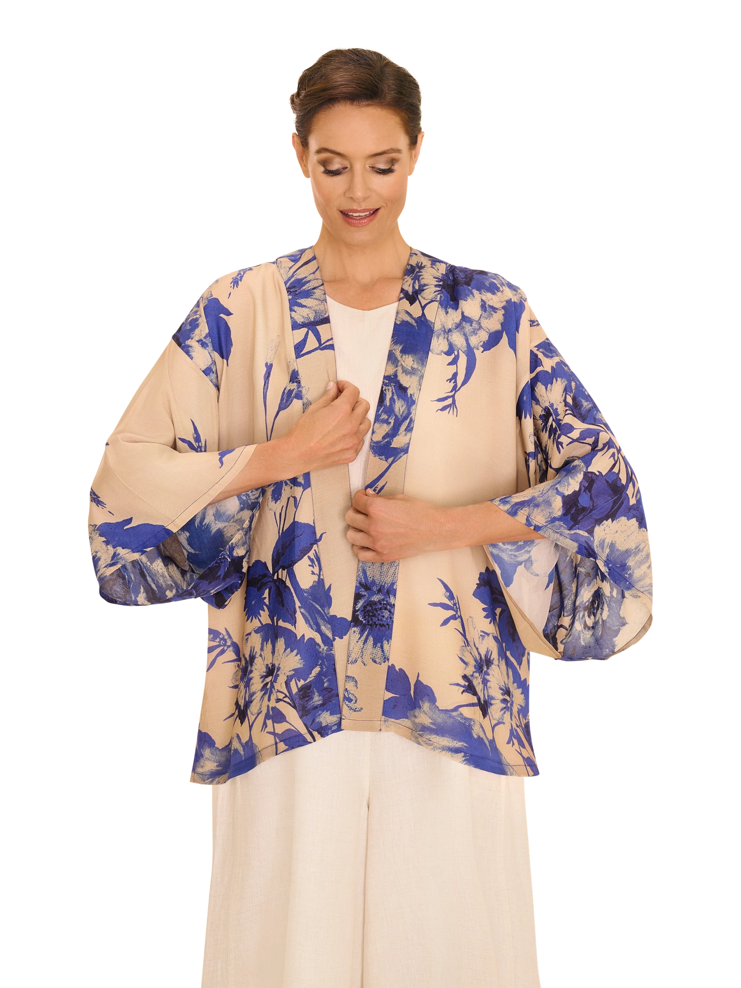 Kimono Jacket - China Blue Blooms