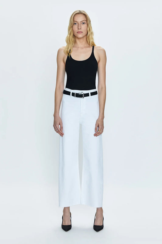 PENNY High Rise Cropped Wide Leg Jeans | Blizzard