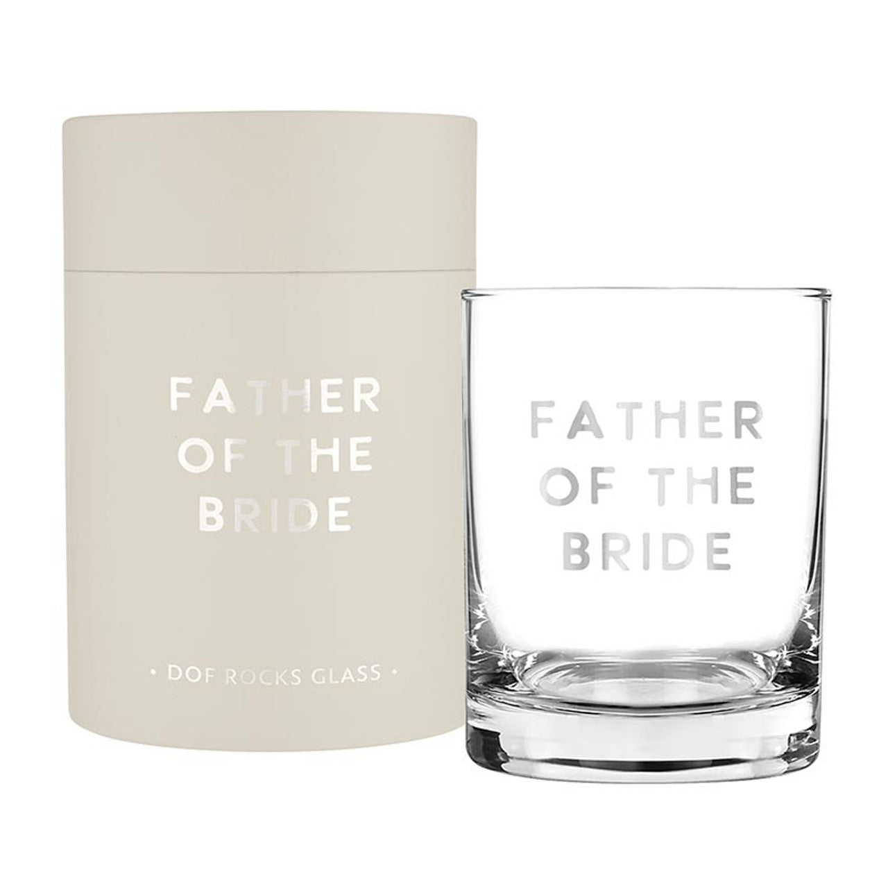 Father Of The Bride Rocks Glass