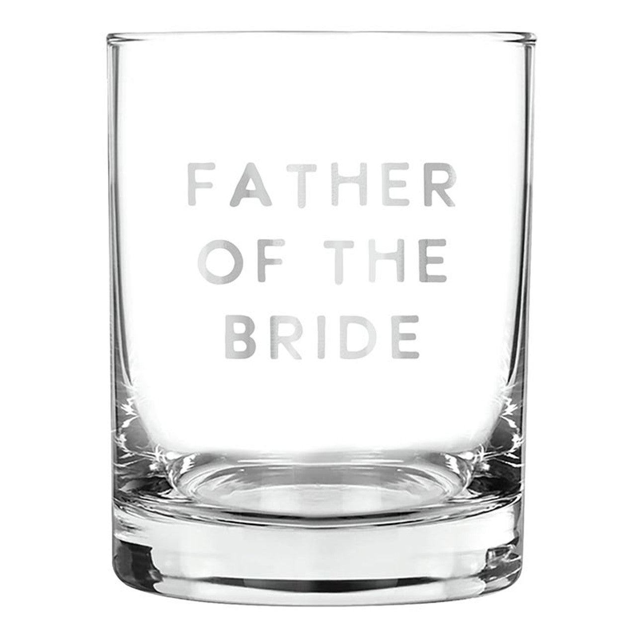 Father Of The Bride Rocks Glass