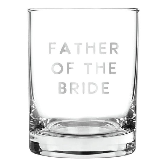 Father Of The Bride Rocks Glass