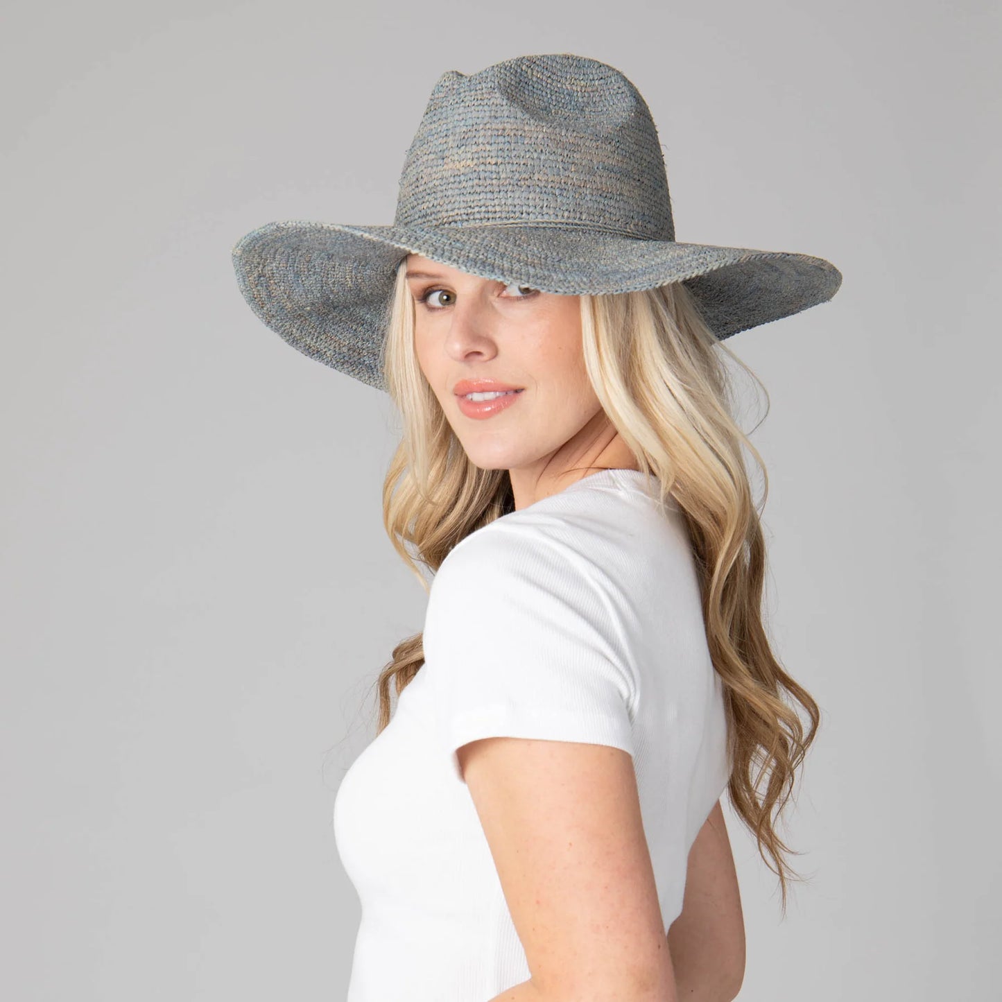 Marina Women's Crochet Raffia Fedora