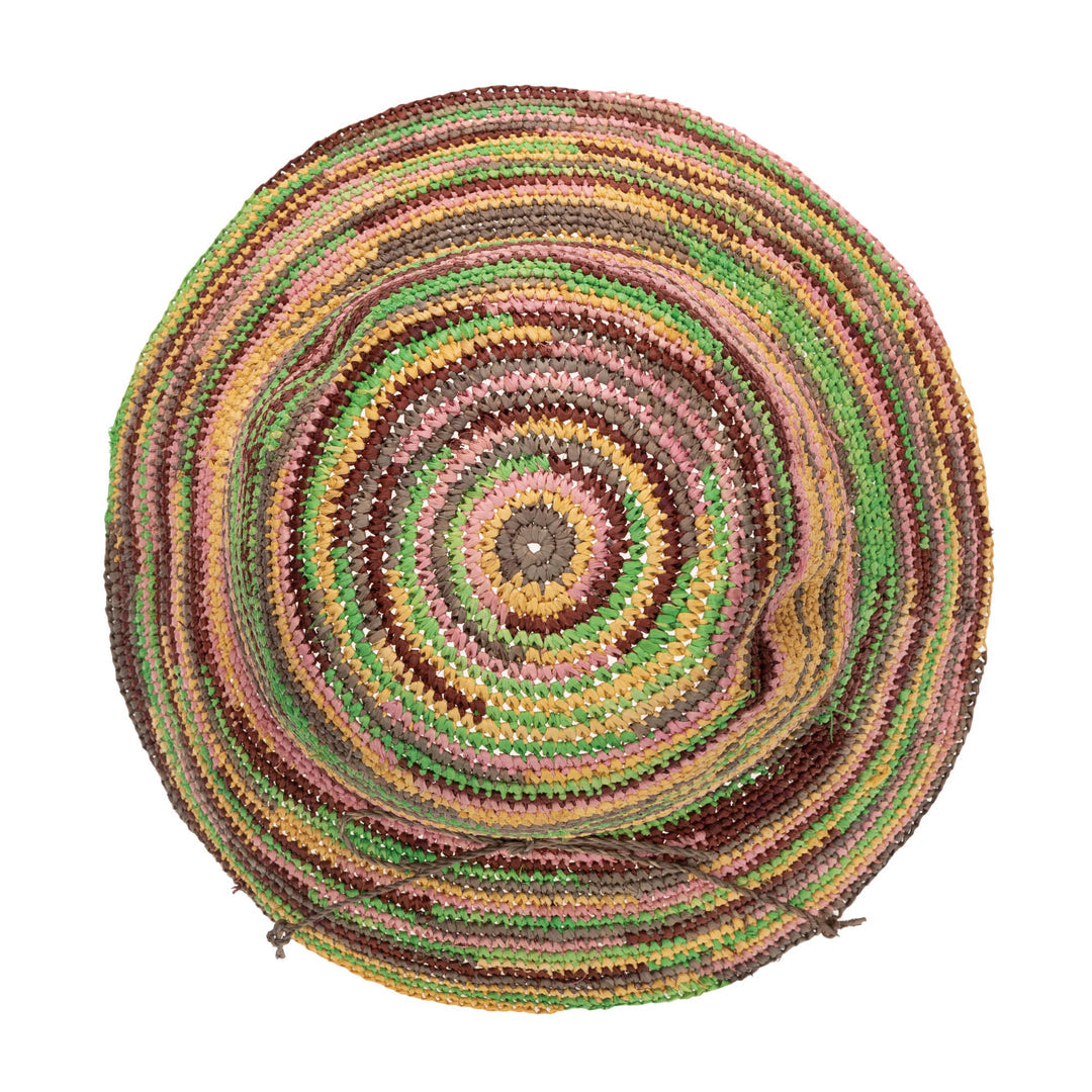 Iris - Women's Crochet Raffia Packable Bucket Hat