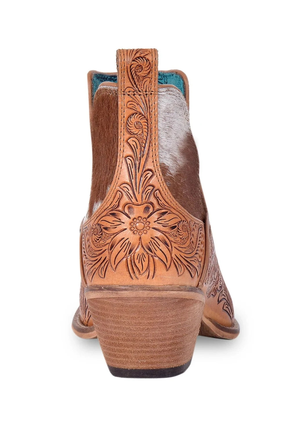 Frisco Hacienda Hair-On Hide & Hand-Tooled Boots