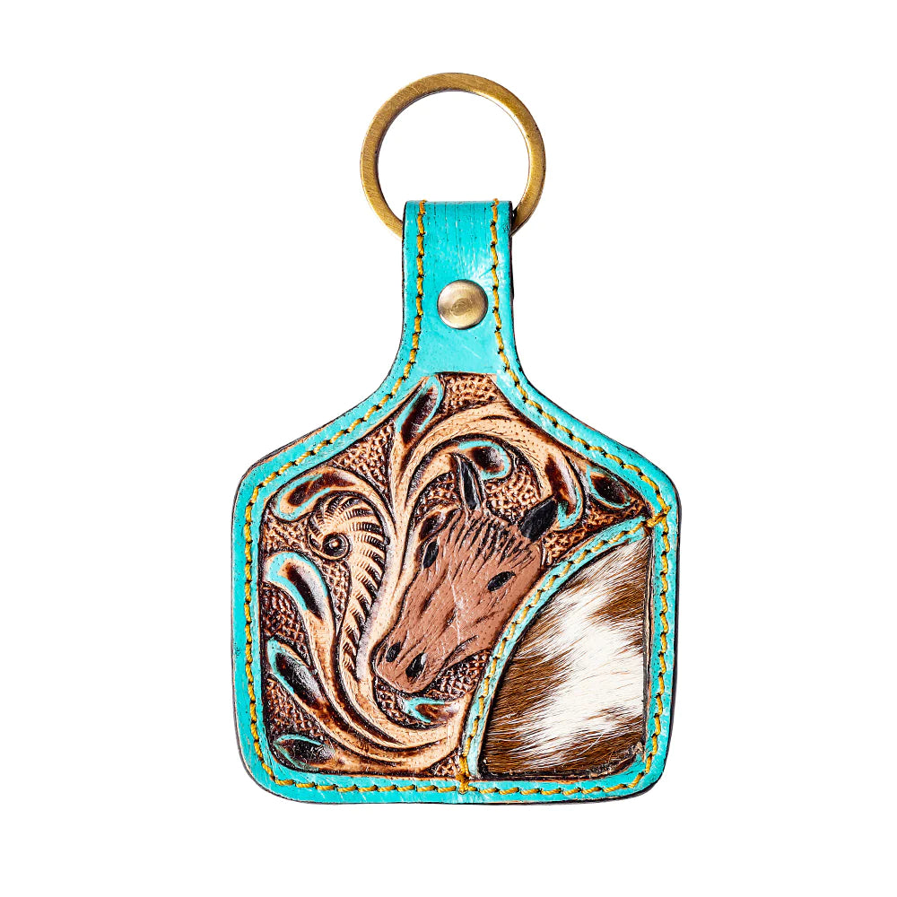 Pony Mine Hand-Tooled Key Fob