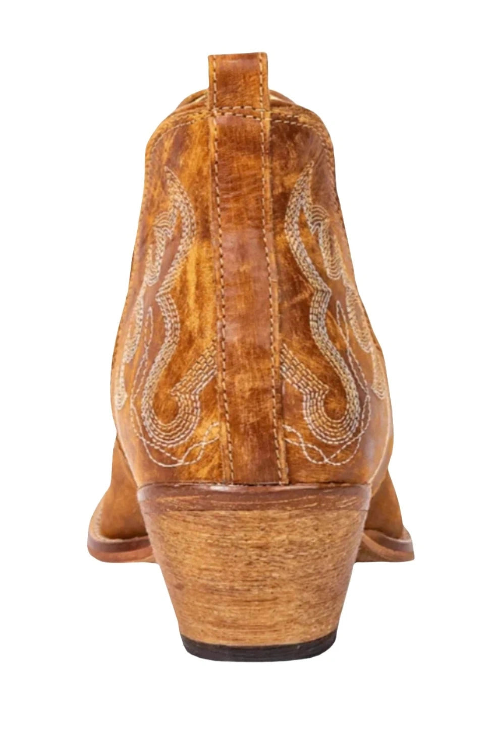 Maisie Stitched Leather Boots | Rich Honey