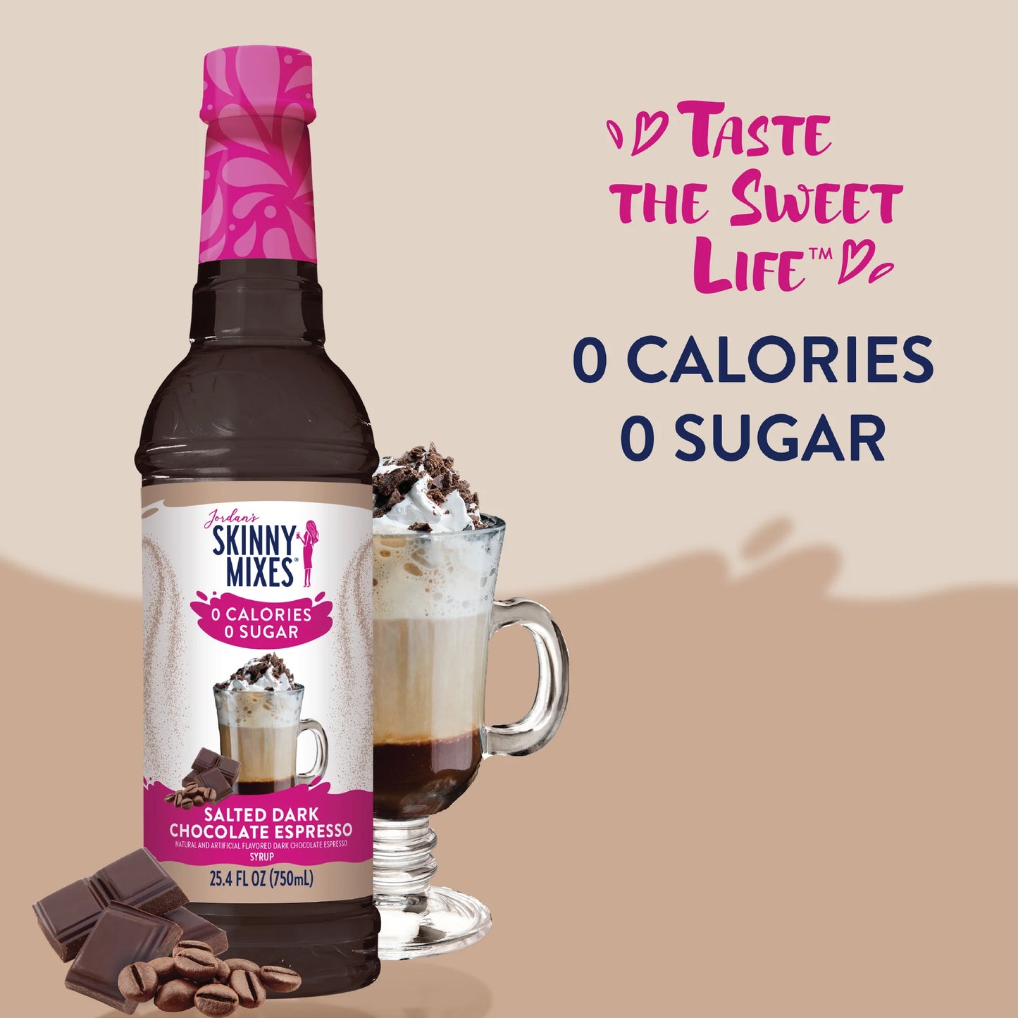 Sugar Free Salted Dark Chocolate Espresso Syrup