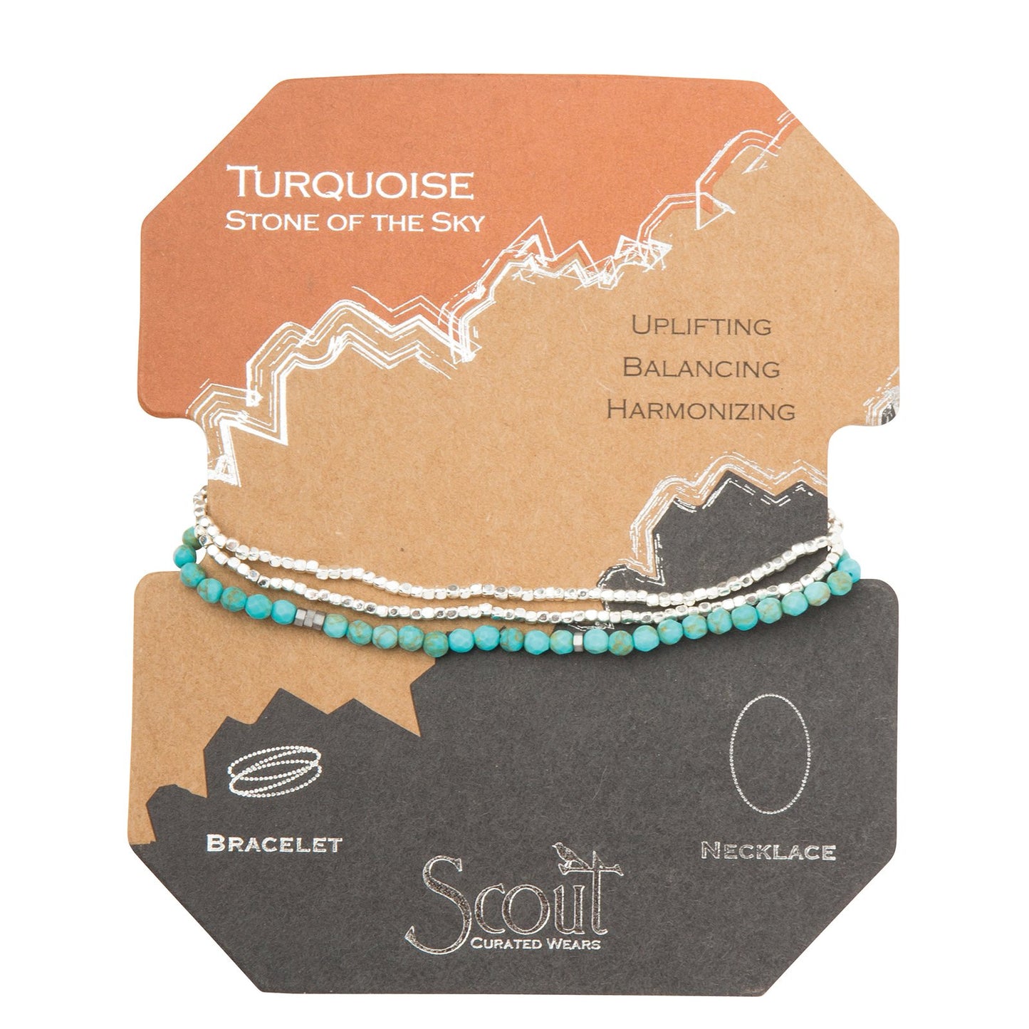 Delicate Stone Bracelet/Necklace - Turquoise/Silver