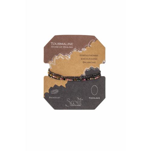Delicate Stone Bracelet/Necklace - Tourmaline