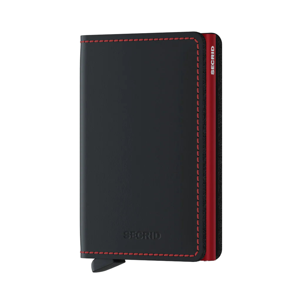 Slimwallet | Matte Black & Red