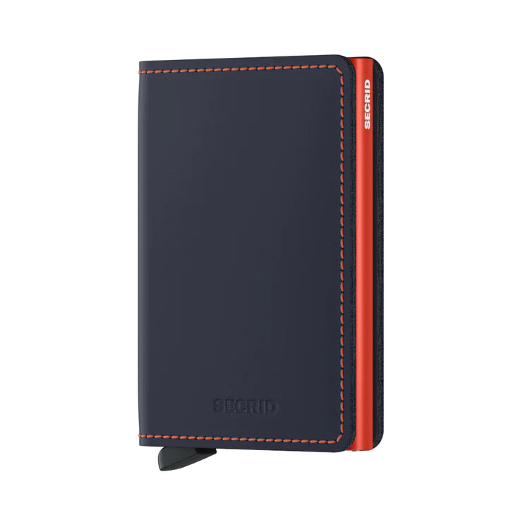 Slimwallet | Matte Nightblue & Orange