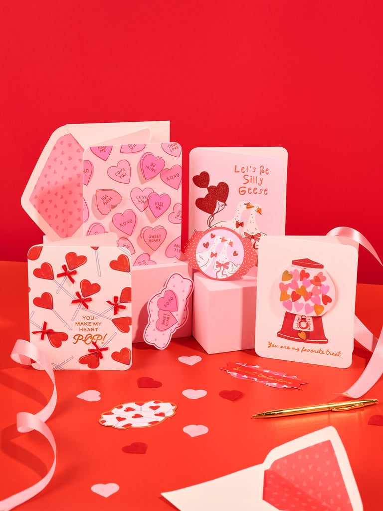Heart Lollipops Deluxe Greeting Cards