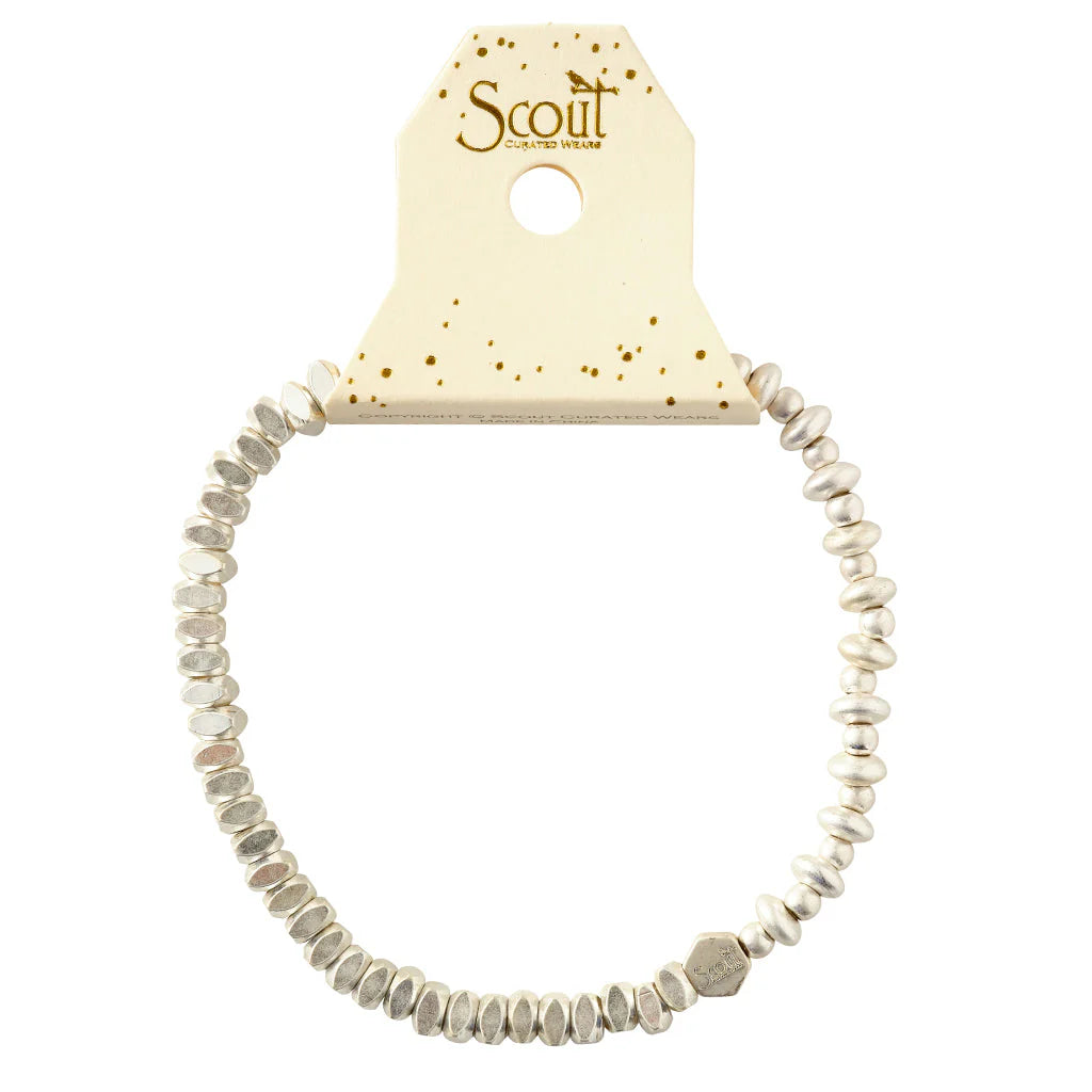 Mini Metal Stacking Bracelet - Mixed Beads