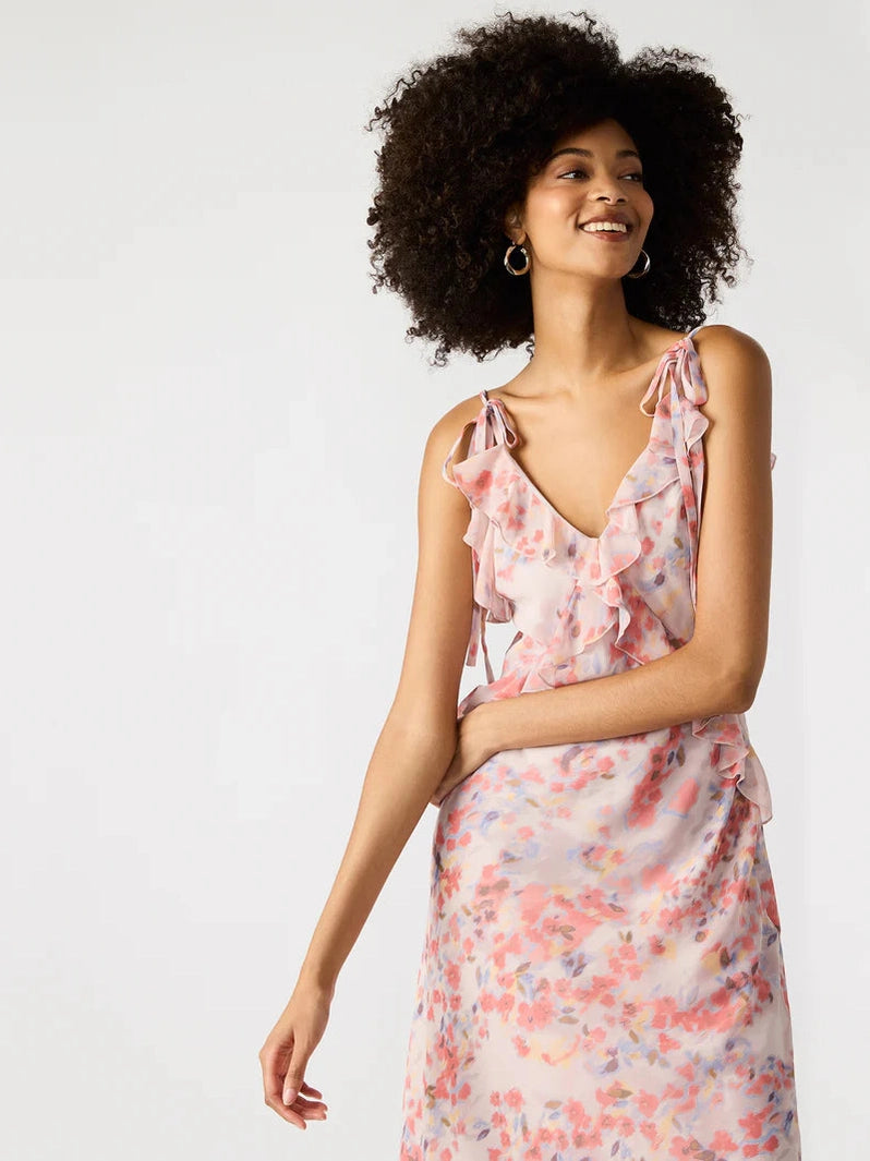 Adalina Floral Dress | Dusty Lavender