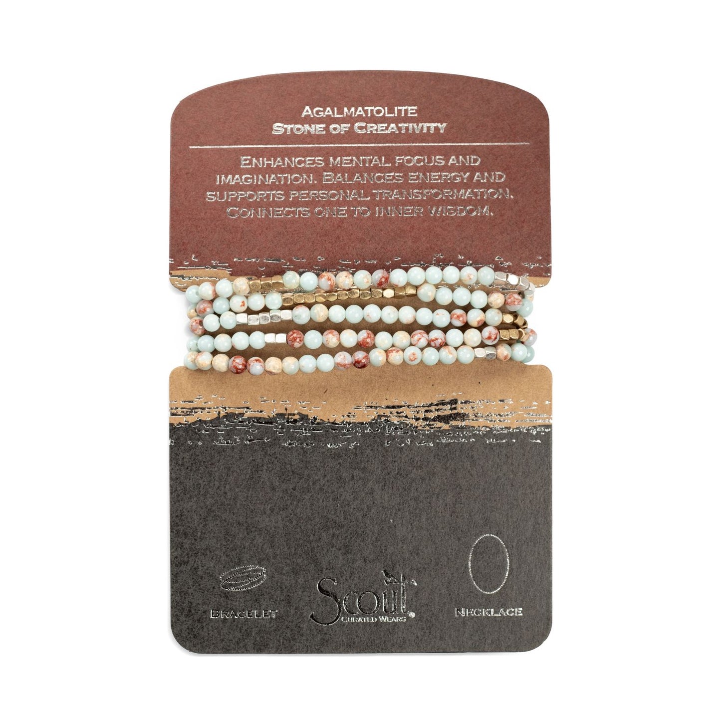 Stone Wrap Bracelet/Necklace | Agalmatolite