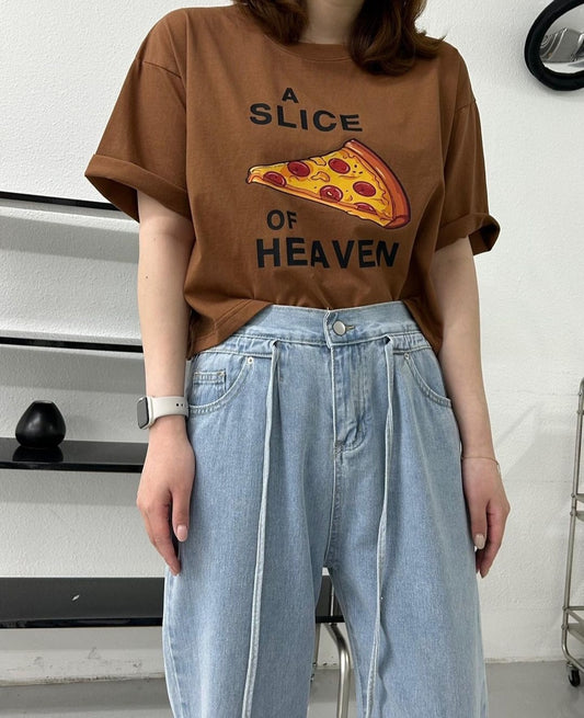 Slice Of Heaven Pizza Crop Tee