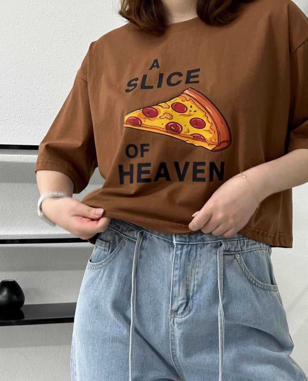 Slice Of Heaven Pizza Crop Tee