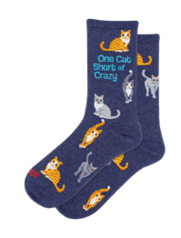 HOTSOX Women's One Cat Short Crew Sock