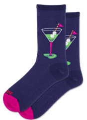 HOTSOX Women's Martini Golf Crew Sock