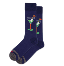 HOTSOX Men's Martini Golf Crew Sock