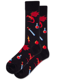 HOTSOX Men's Dragon Crew Sock