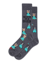 HOTSOX Men's Trust Me I'm a Dogtor Sock