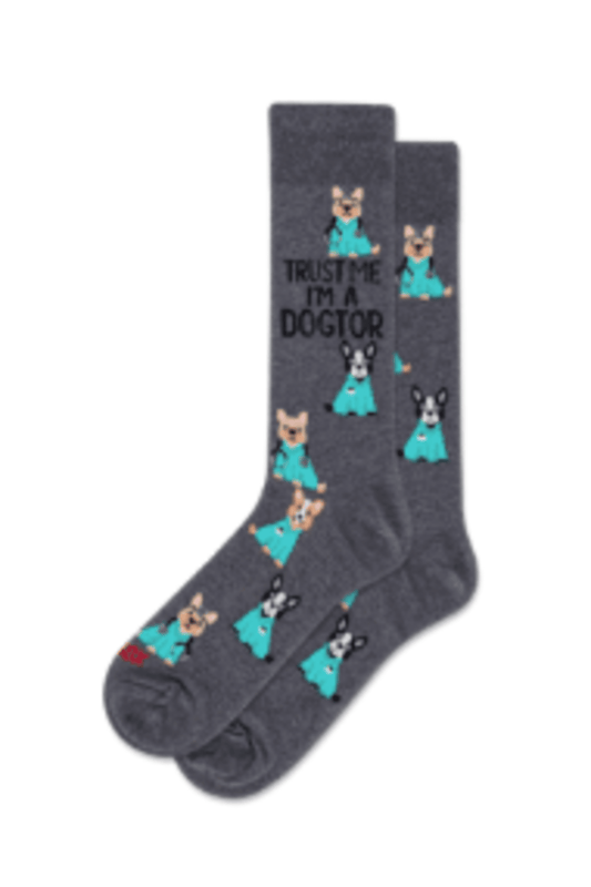 HOTSOX Men's Trust Me I'm a Dogtor Sock
