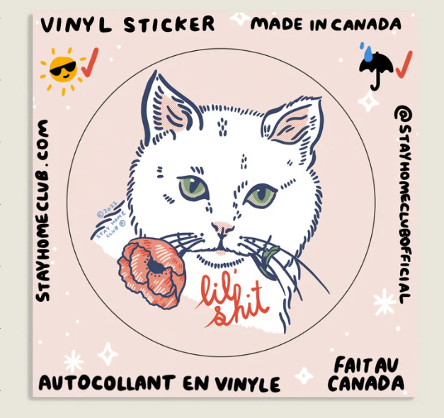 Lil Shit Cat Sticker | Waterproof Vinyl Sticker