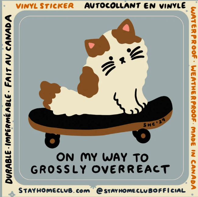 Overreact | Waterproof Vinyl Sticker