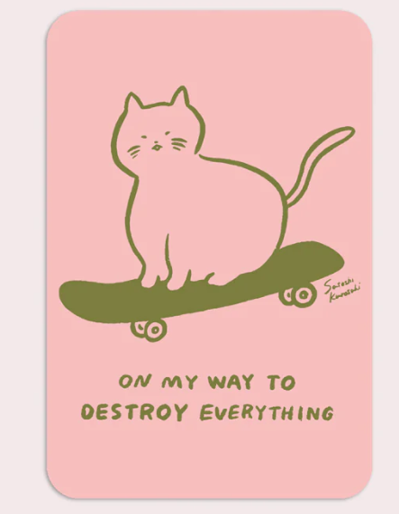 Sk8 Cat | Waterproof Vinyl Sticker