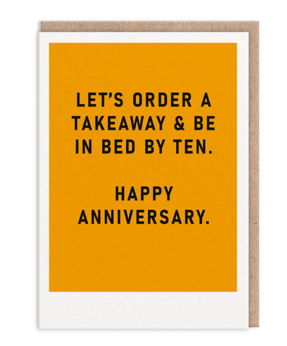 In Bed By Ten Anniversary Card