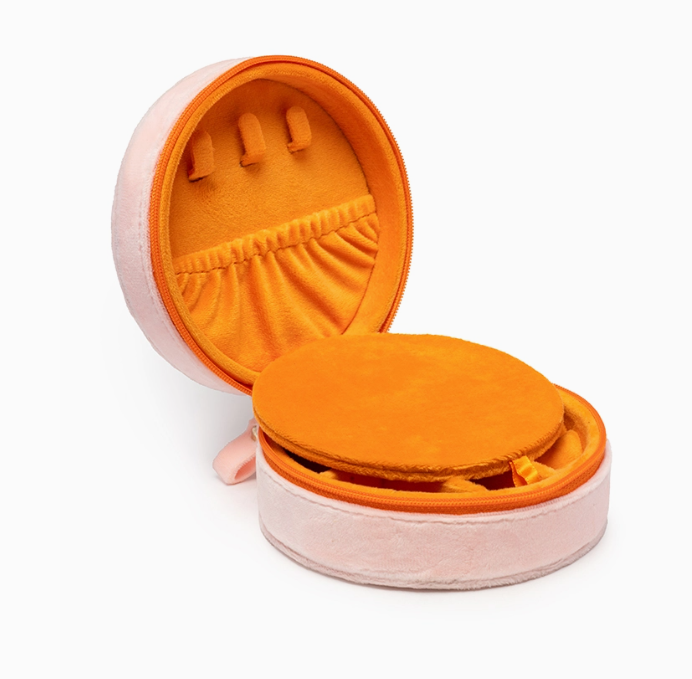 Velvet Jewelry Zip Case | Pink Cowgirl Boots