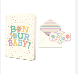 Bonjour Baby Greeting Card