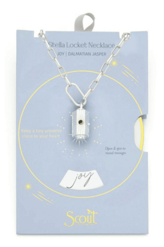 Stella Locket Necklace | Dalmatian Jasper