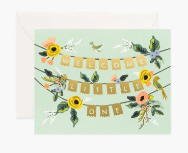 Welcome Little One Garland | Greeting Card