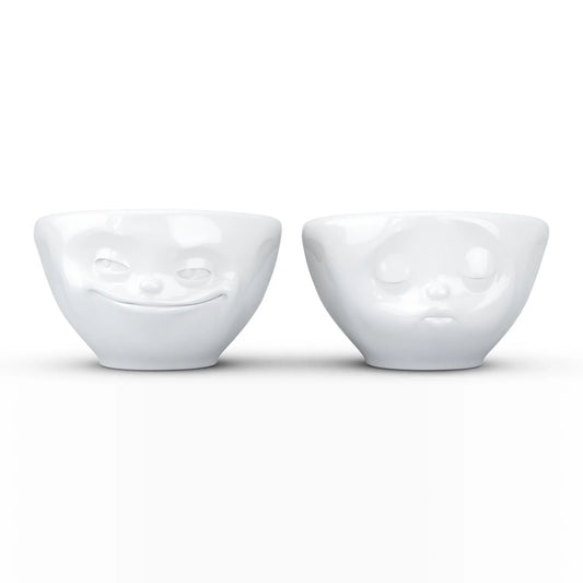 Small Bowl Set No. 1 | Grinning & Kissing Face (set of two)
