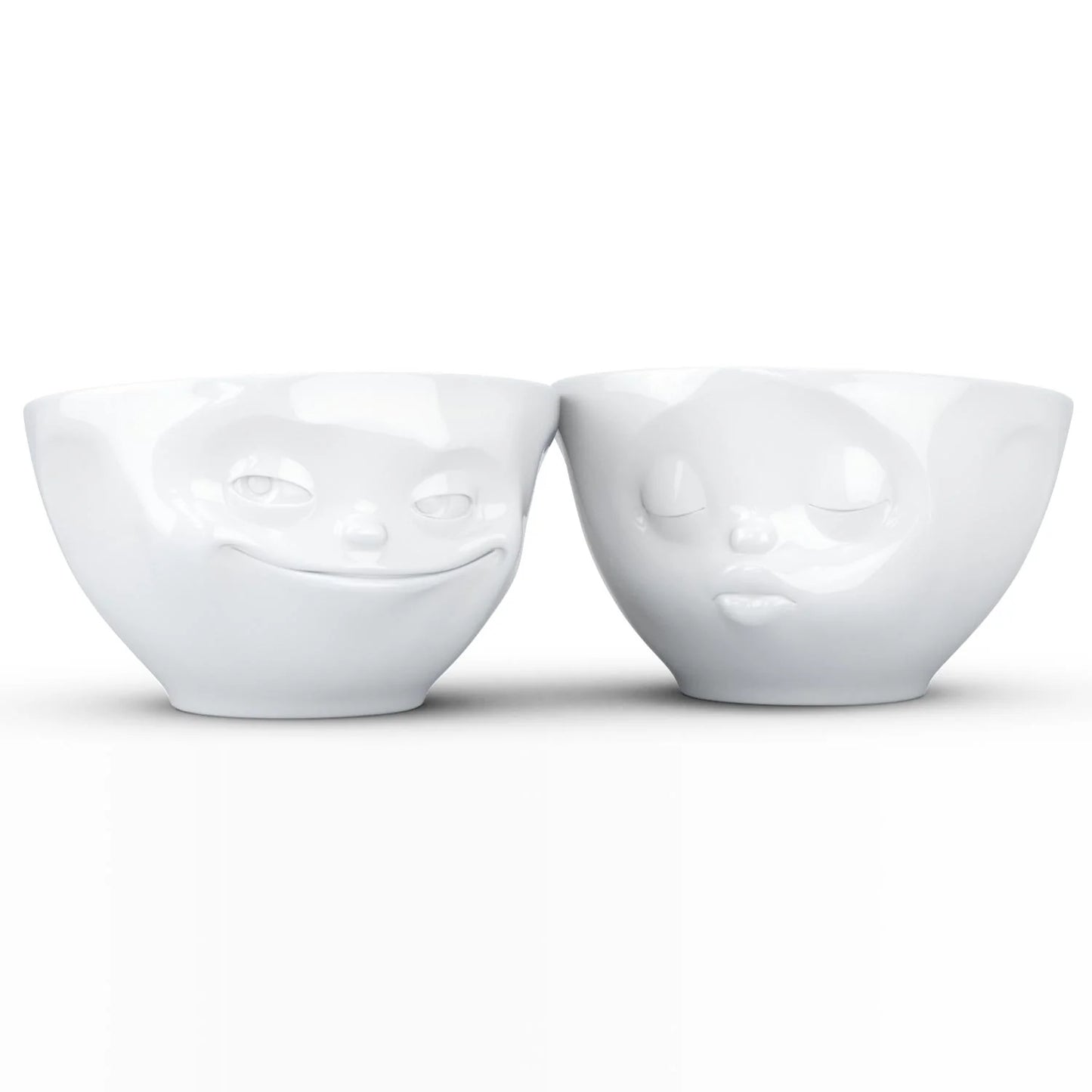 Medium Bowl Set No. 1 | Grinning & Kissing Face (set of two)