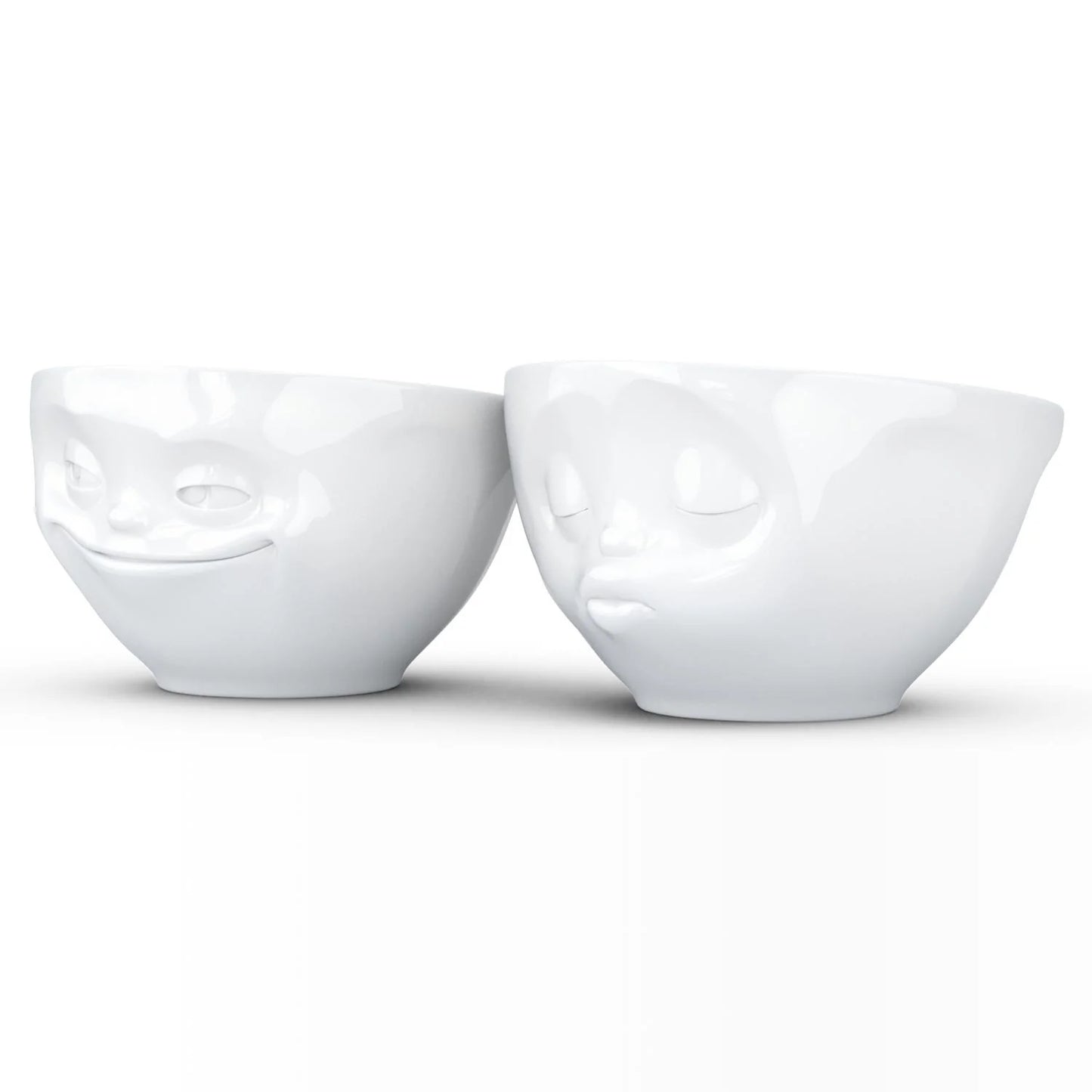 Medium Bowl Set No. 1 | Grinning & Kissing Face (set of two)